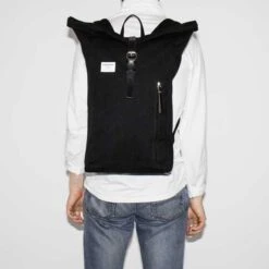 Sandqvist Dante Backpack Black With Black Leather -Herentassen Verkoop image 1545