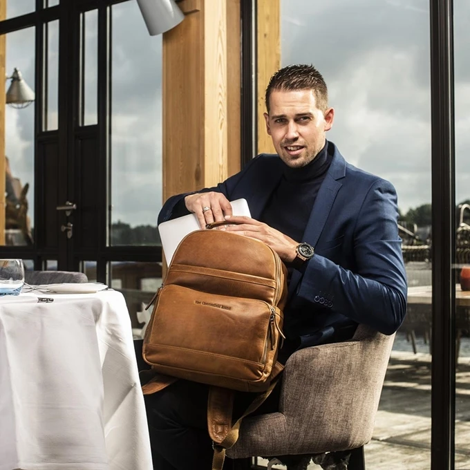 The Chesterfield Brand Austin Backpack Cognac 2 The Chesterfield Brand Austin Backpack Cognac - Afbeelding 2