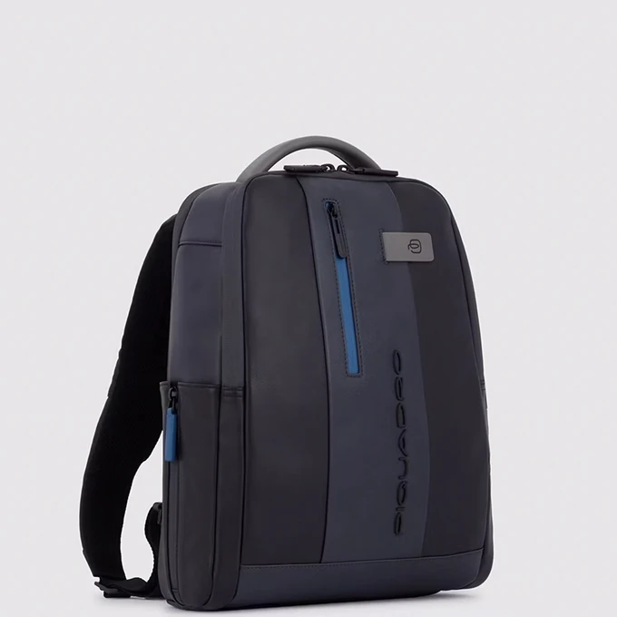 Piquadro Urban Leather Computer Backpack 14" Black/grey 3 Piquadro Urban Leather Computer Backpack 14" Black/grey - Afbeelding 3