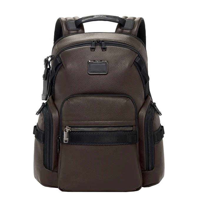 Tumi Alpha Bravo Nathan Navigation Backpack Leather Dark Brown 1 Tumi Alpha Bravo Nathan Navigation Backpack Leather Dark Brown