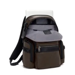 Tumi Alpha Bravo Nathan Navigation Backpack Leather Dark Brown 11 Tumi Alpha Bravo Nathan Navigation Backpack Leather Dark Brown -Herentassen Verkoop image 2753