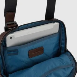 Piquadro Harper IPad Crossbody Bag Blue -Herentassen Verkoop image 2839