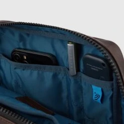 Piquadro Harper IPad Crossbody Bag Blue -Herentassen Verkoop image 2840