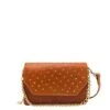 MÔSZ Kris Crossbody Phonebag Studs Cognac