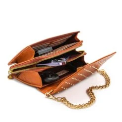 MÔSZ Kris Crossbody Phonebag Studs Cognac -Herentassen Verkoop image 3037