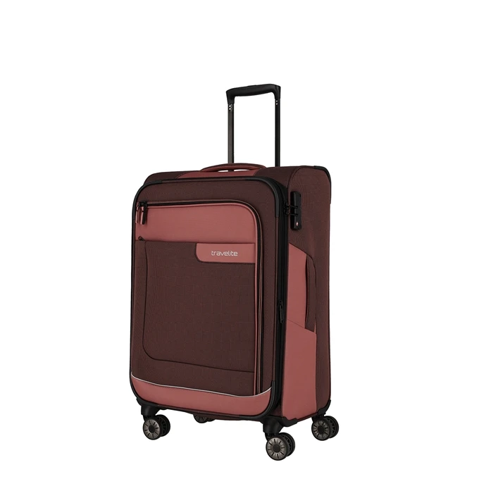 Travelite Viia 4 Wheel Trolley M Expandable Rose 6 Travelite Viia 4 Wheel Trolley M Expandable Rose - Afbeelding 6