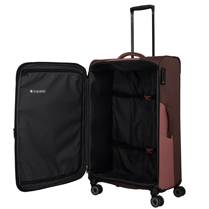 Travelite Viia 4 Wheel Trolley L Expandable Rose 8 Travelite Viia 4 Wheel Trolley L Expandable Rose - Afbeelding 8