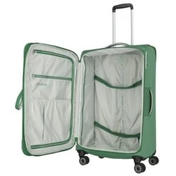 Travelite Miigo 4 Wheel Trolley L Expandable Green 11 Travelite Miigo 4 Wheel Trolley L Expandable Green -Herentassen Verkoop image 963